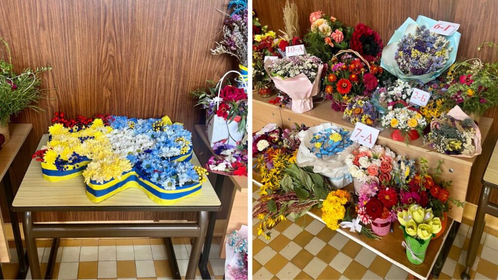 Карта України з квітів