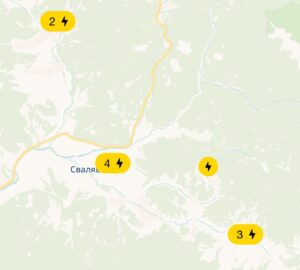 Мапа Пунктів незламності у Сваляві