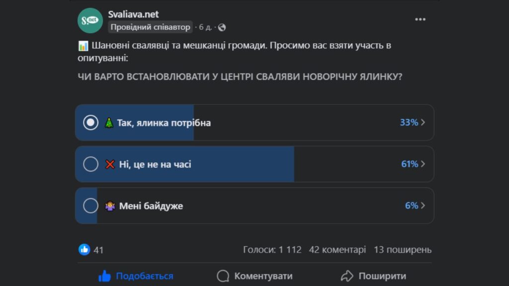 Опитування ялинка Свалява