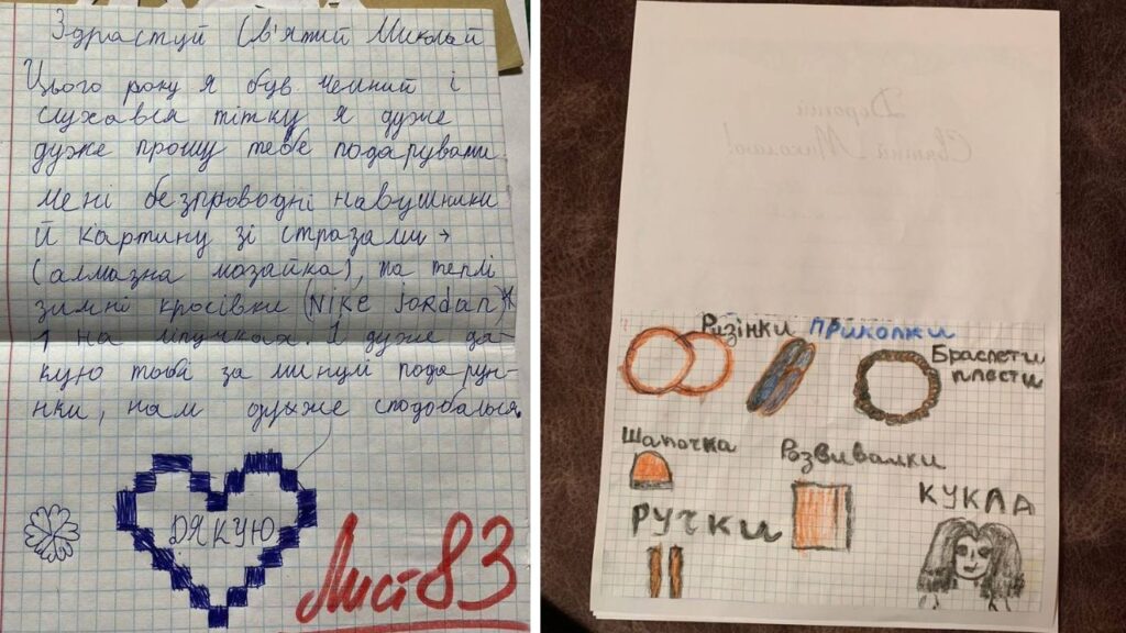 Листи Миколай від дітей 