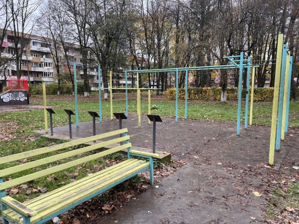 Спортивний майданчик у міському парку Свалява