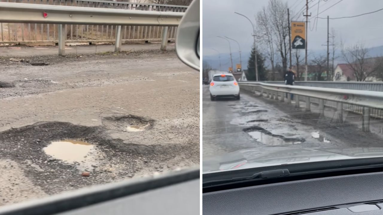Ями на мості через Латорицю