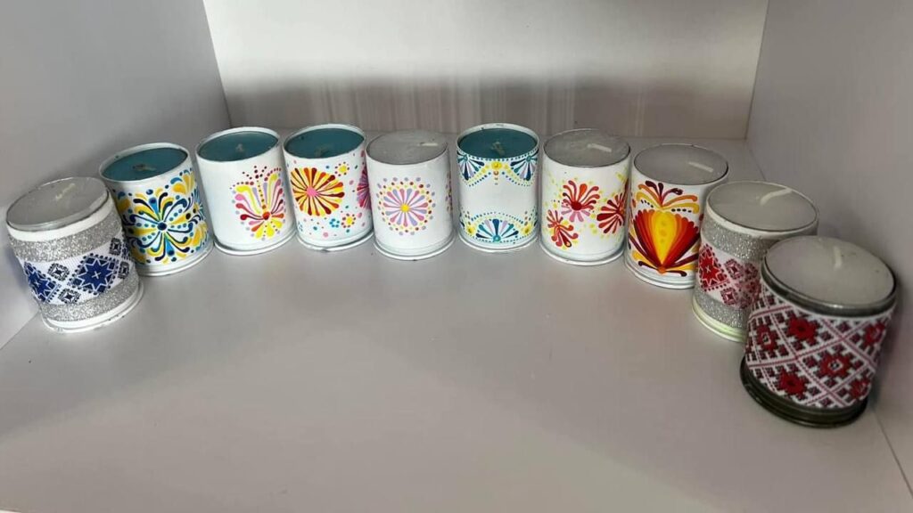 Підсвічники, виготовлені з гільз
