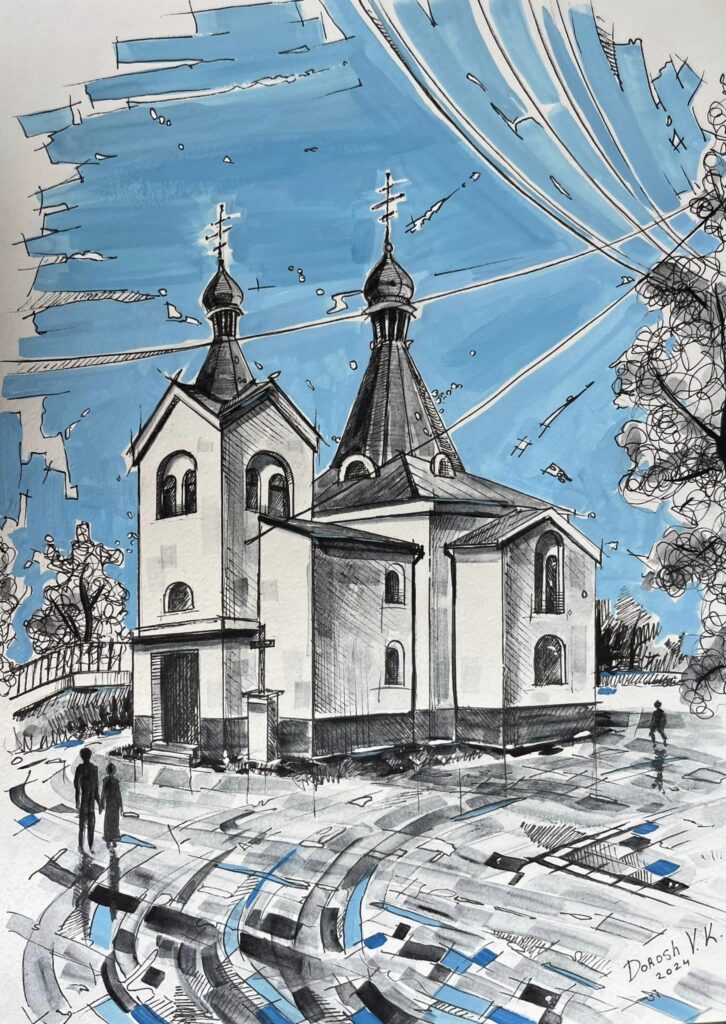 Церква рисунок