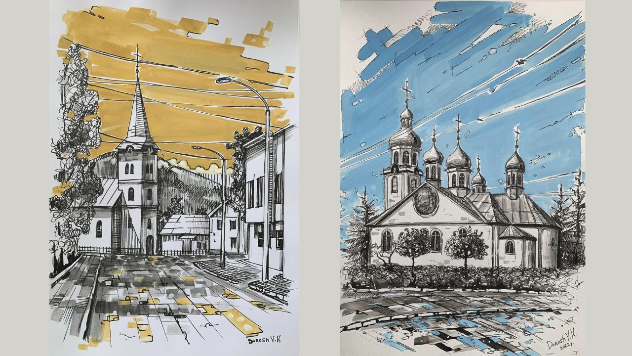 Церкви Сваляви. Малюнки Дороша