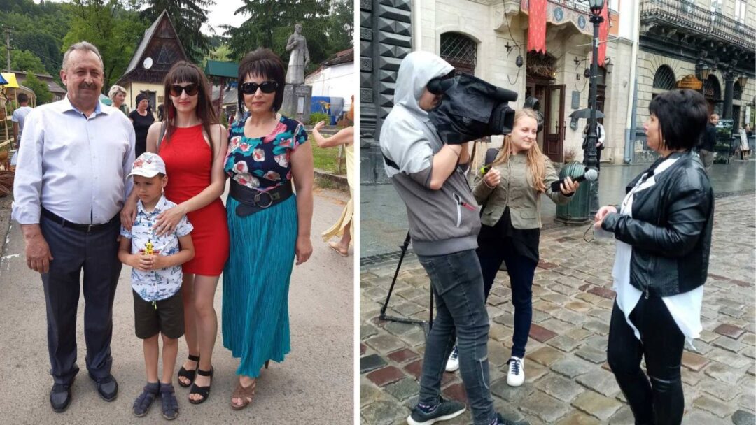 Лариса Андрела з сім'єю