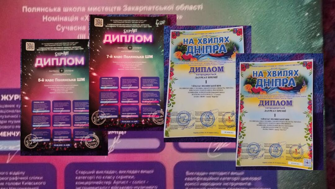 Нагороди школи мистецтв Поляни