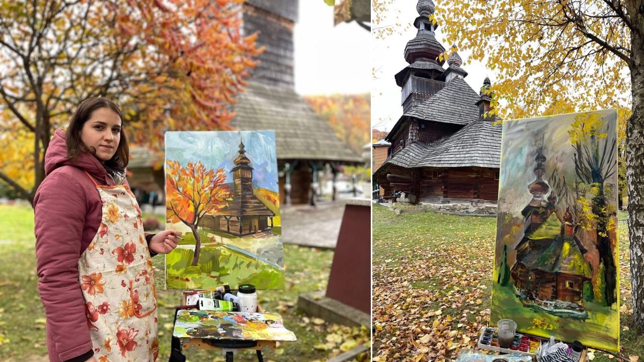 Пленер на Бистрому біля церкви